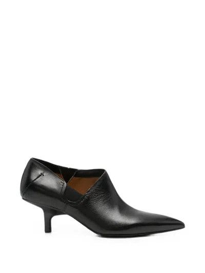 Capasa Milano Pointed-toe Kitten-heel Pumps In Black