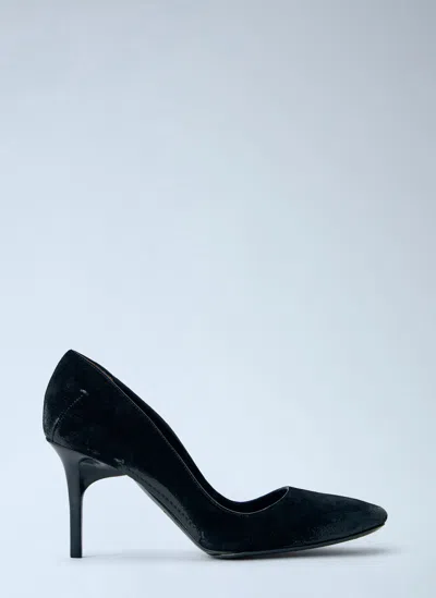 Capasa Milano Suede Stiletto Pumps In Black