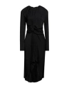 Capasa Milano Woman Midi Dress Black Size 8 Polyester In Black
