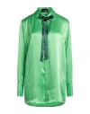 Capasa Milano Woman Shirt Light Green Size 10 Acetate In Green