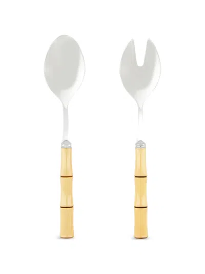 Capdeco Bamboo Byblos Serving Setof Two In Silver