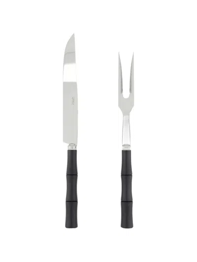 Capdeco Bamboo Meat Servers Set (set Of Two) In Silver