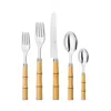 Capdeco Byblos 5 Piece Clear Wood Place Setting In Neutral