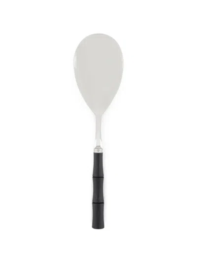 Capdeco Byblos Bamboo Rice Server Spoon In Silver