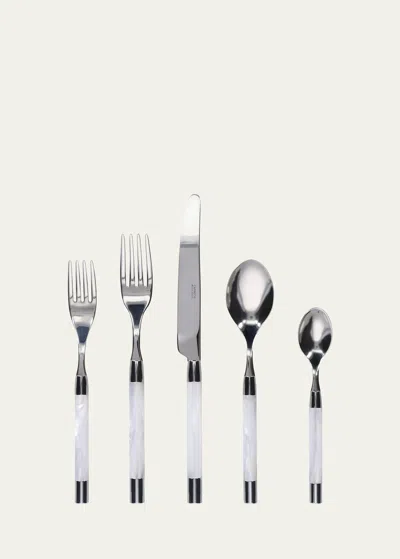 CAPDECO CONTY 5-PIECE PLACE SETTING, WHITE