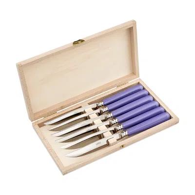Capdeco Helios Violet Steak Knives, Set Of 6 In Purple
