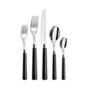 Capdeco Marat Black 5-piece Place Setting In Black
