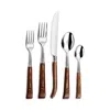 Capdeco Orio 5 Piece Wood Place Setting In Brown