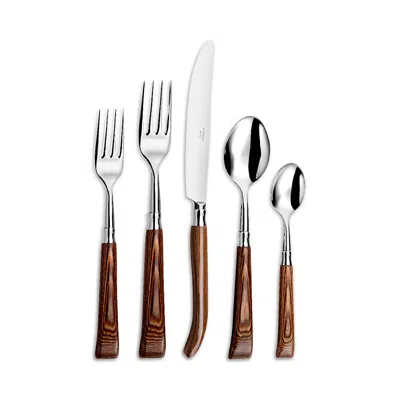 Capdeco Orio 5 Piece Wood Place Setting In Brown