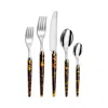 Capdeco Tang 5 Piece Tortoise Place Setting In Brown