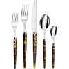 Capdeco Tang 5 Piece Tortoise Place Setting In Brown