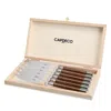 Capdeco Wood Handle 6 Piece Steak Knife Set In Brown