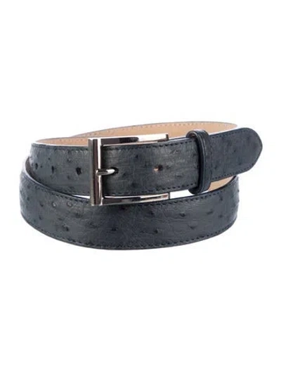 Pre-owned Cape Cobra Leather Belt In Blue