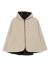 Cape Concept Hooded Zip-front Jacket In Neutral