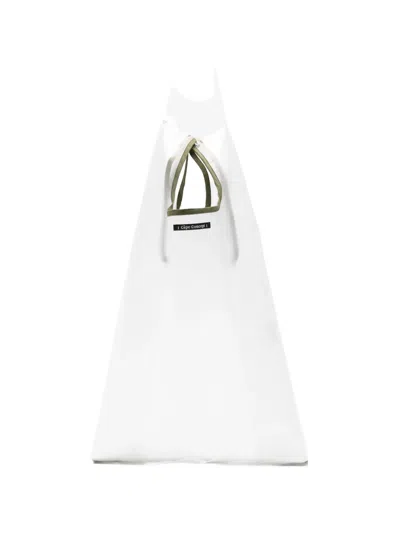 Cape Concept Semi-sheer Tote Bag In White
