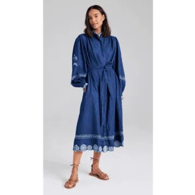 Cape Cove Cow Parsley Denim Dress By In Blue