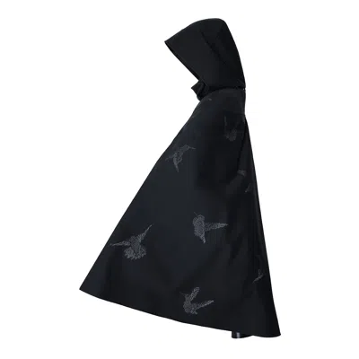 Cape De Coeur Women's The Celestine - Hummingbirds Black - Weatherproof - Cape