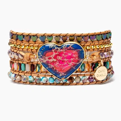 Cape Diablo Women's Intense Love Protection Wrap Bracelet In Pink