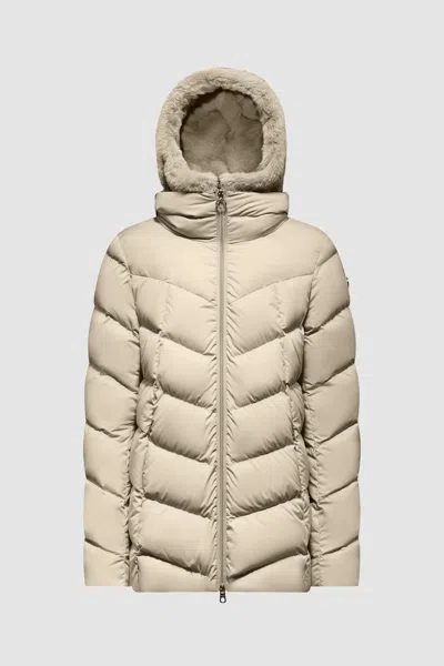 Cape Horn Alvarez Matt Faux-fur Trim Hooded Jacket In Neutral