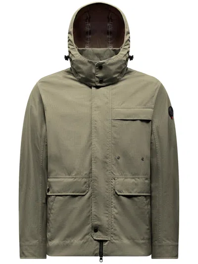 Cape Horn Choros Structured Hooded Flap Pocket Jacket In Green