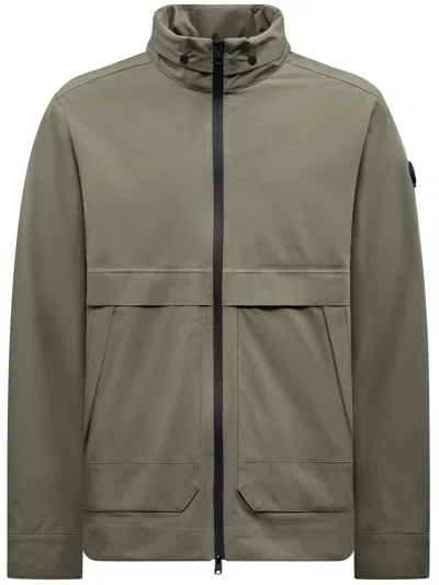 Cape Horn Coronel High Collar Flap Pocket Jacket In Green