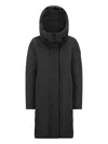 Cape Horn Hooded Quilted Coat In Black