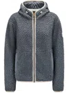 Cape Horn Teddy-fleece Hooded Jacket In Blue