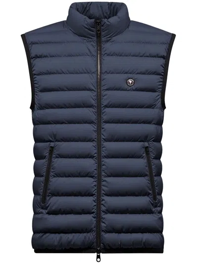 Cape Horn Matt Aike Quilted Padded Vest In Blue