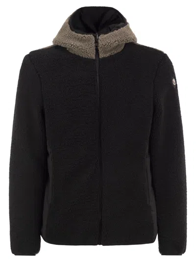 Cape Horn Morales Reversible Hooded Sherpa Jacket In Black