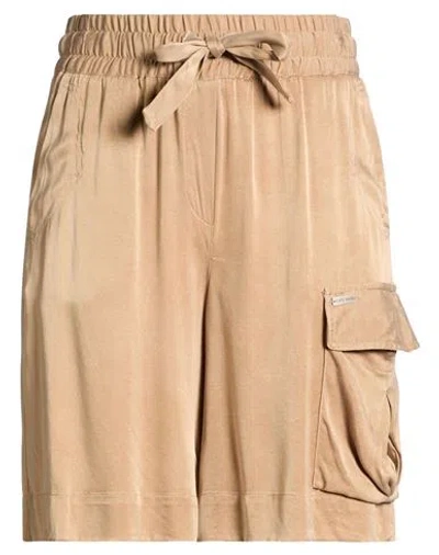 Cape Horn Woman Shorts & Bermuda Shorts Khaki Size 4 Cupro, Viscose In Neutral