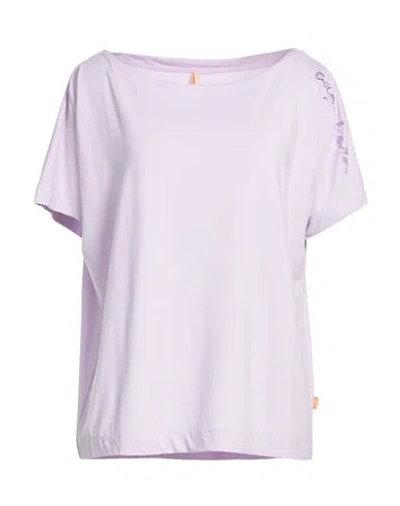 Cape Horn Woman T-shirt Lilac Size L Polyester, Lyocell, Elastane In Multi