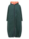 Cape Maxi Coat In Green