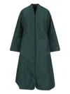 Cape Long Jacket In Green