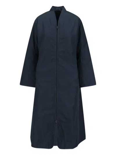 CAPE MIDDLE COAT - NAVY BLUE