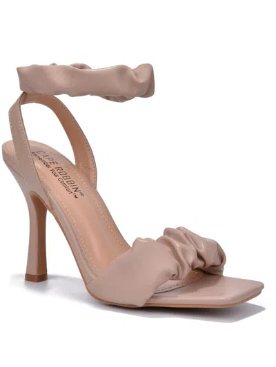 Cape Robbin Opale Womens Faux Leather Dressy Slingback Sandals In Beige