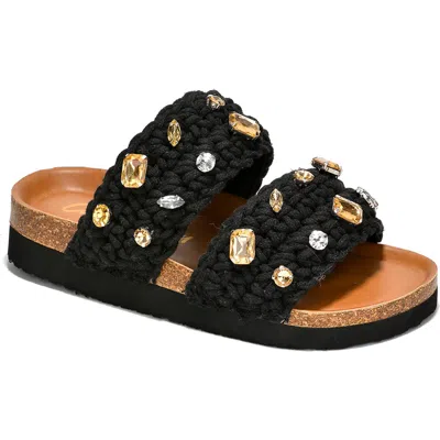 Cape Robbin Wichita Slide Sandal In Black