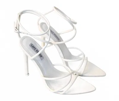Cape Robbin Women's Ada Strappy Pointy Toe Heels In White
