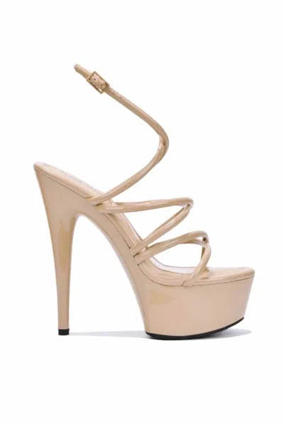 Cape Robbin Women's Lili Strappy Heels In Nude In Neutral