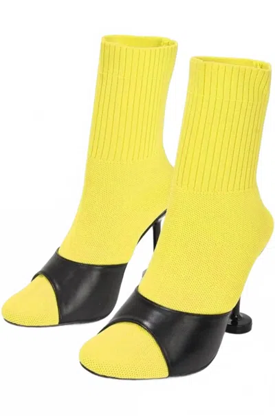 Cape Robbin Women's Neon Ankle Booties Shoes In Yellow