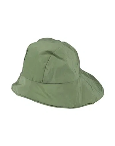 Cape Càpe Woman Hat Military Green Size Onesize Cotton, Econyl