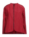 Cape Càpe Woman Jacket Red Size Xs Cotton, Recycled Nylon In Red