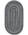 Capel Bambini 0377 2'x8' Oval Runner Area Rug In Gray