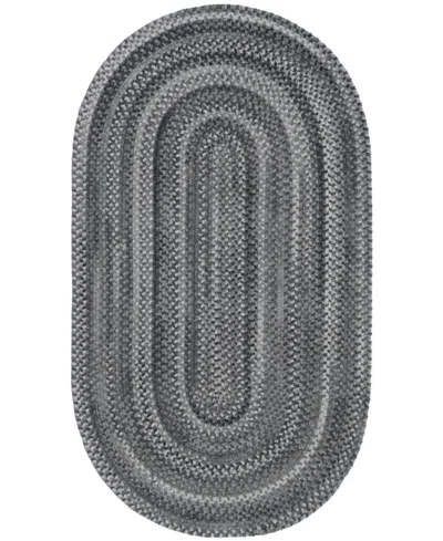 Capel Bambini 0377 2'x8' Oval Runner Area Rug In Gray