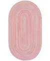 Capel Bambini 0377 2'x8' Oval Runner Area Rug In Pink