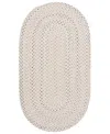Capel Dramatic Static 0027 2'3"x9' Oval Runner Area Rug In Ivory,gray