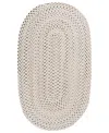 Capel Dramatic Static 0027 2'3"x9' Oval Runner Area Rug In Ivory,onyx