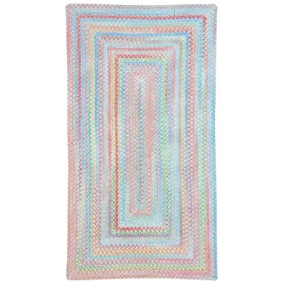 Capel Inc. Baby's Breath Concentric Braided Rectangular Rugs In Blue