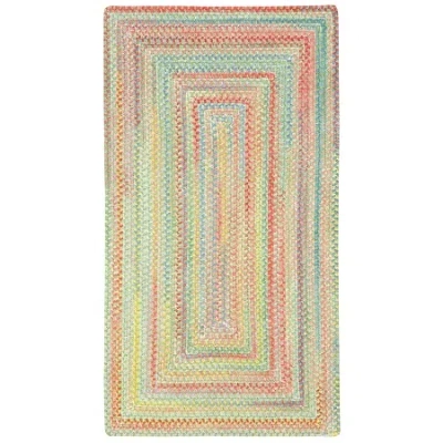 Capel Inc. Baby's Breath Concentric Braided Rectangular Rugs In Green