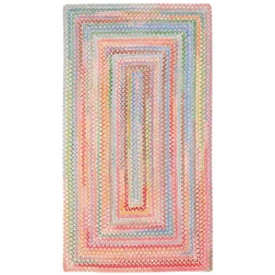 Capel Inc. Baby's Breath Concentric Braided Rectangular Rugs In Pink
