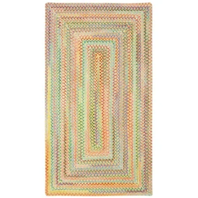 Capel Inc. Baby's Breath Concentric Braided Rectangular Rugs In Yellow
